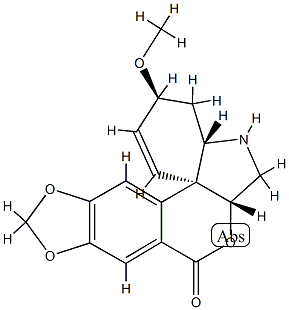 (6aβ)-5-Demethyl-6a-deoxy-8-oxotazettine Struktur