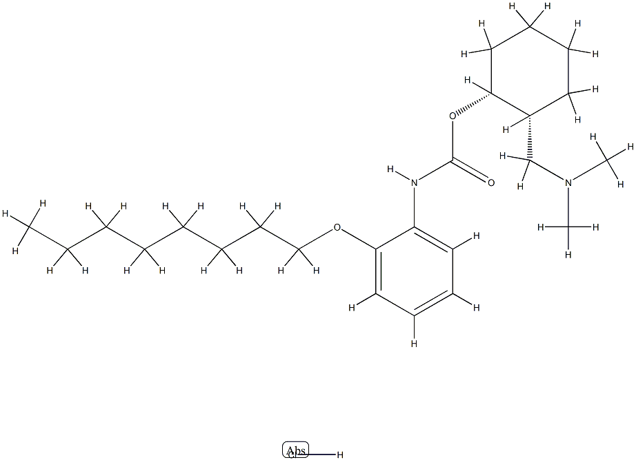 [(1R,2R)-2-(dimethylaminomethyl)cyclohexyl] N-(2-octoxyphenyl)carbamat e hydrochloride Struktur