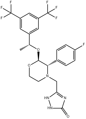 (1R,2S,3S)-Aprepitant 化学構造式