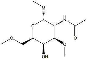 Methyl 2-(acetylamino)-2-deoxy-3-O,6-O-dimethyl-α-D-galactopyranoside Structure