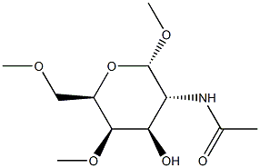 alpha-D-Galactopyranoside, methyl 2-(acetylamino)-2-deoxy-4,6-di-O-met hyl- Struktur