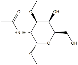 Methyl 2-(acetylamino)-3-O-methyl-2-deoxy-α-D-galactopyranoside Struktur