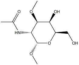 Methyl 2-(acetylamino)-3-O-methyl-2-deoxy-α-D-galactopyranoside Structure