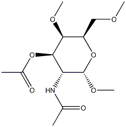 Methyl 3-O-acetyl-2-(acetylamino)-4-O,6-O-dimethyl-2-deoxy-α-D-galactopyranoside Structure