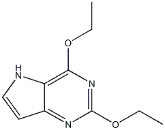 5H-Pyrrolo[3,2-d]pyrimidine,2,4-diethoxy-(9CI) 结构式