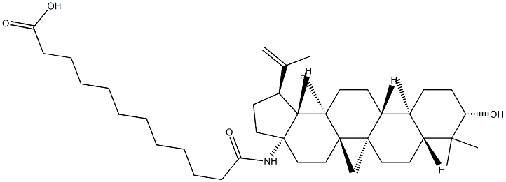 11-[[3.beta.-Acetoxy-28-norlup-20(29)-en-17-yl]carbamoyl]undecanoic ac id Struktur