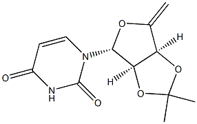 2'-O,3'-O-Isopropylidene-4',5'-didehydro-5'-deoxyuridine Struktur
