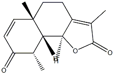 (5aS)-5,5a,9aα,9bβ-Tetrahydro-3,5a,9β-trimethylnaphtho[1,2-b]furan-2,8(4H,9H)-dione Struktur