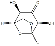D-ribo-Hexopyranos-3-ulose, 1,6-anhydro-, beta- (8CI) Structure