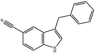 3-Benzyl-1H-indole-5-carbonitrile,17380-31-3,结构式