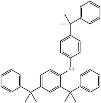 2,4-二(1-甲基-1-苯基乙基)-N-[4-(1-甲基-1-苯基乙基苯基)苯胺, 17419-19-1, 结构式