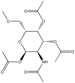 2-Acetylamino-6-O-methyl-2-deoxy-α-D-galactopyranose 1,3,4-triacetate Struktur