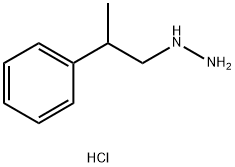 Hydrazine, (2-phenylpropyl)-, hydrochloride (1:1) Structure