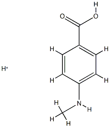 Benzoic  acid,  4-(methylamino)-,  conjugate  monoacid  (9CI) 结构式