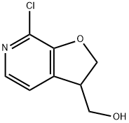 (7-chloro-2,3-dihydrofuro[2,3-c]pyridin-3-yl)methanol Struktur