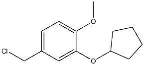 4-(chloromethyl)-2-(cyclopentyloxy)-1-methoxybenzene 化学構造式