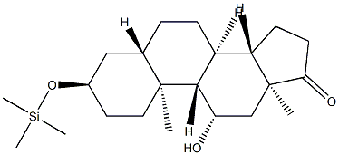11β-Hydroxy-3α-(trimethylsiloxy)-5α-androstan-17-one,17562-91-3,结构式