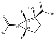 Bicyclo[3.1.0]hexane-2,6-dicarboxylic acid, 2-amino-, (1R,2R,5S,6R)-rel- (9CI),176027-90-0,结构式