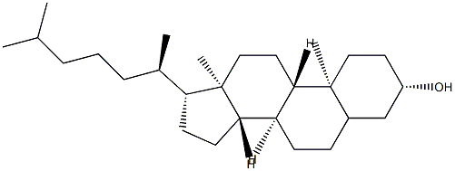 5ξ-コレスタン-3β-オール 化学構造式