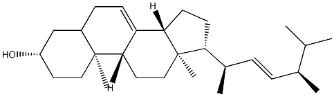 (22E)-Ergosta-7,22-diene-3β-ol Structure