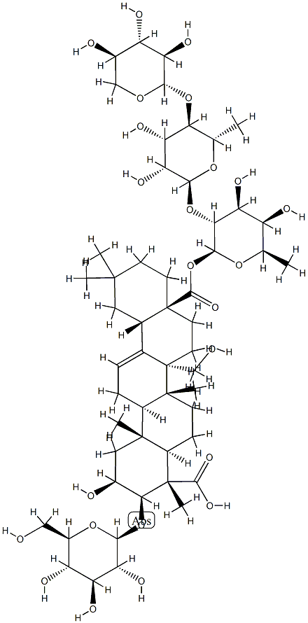 ポリガラサポニンXXVIII 化学構造式