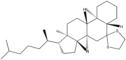 6,6-Ethylenedithio-5α-cholestane,17690-27-6,结构式