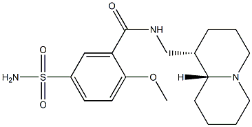 N-[[(1S,8aR)-2,3,4,5,6,7,8,8a-octahydro-1H-quinolizin-1-yl]methyl]-2-m ethoxy-5-sulfamoyl-benzamide Structure