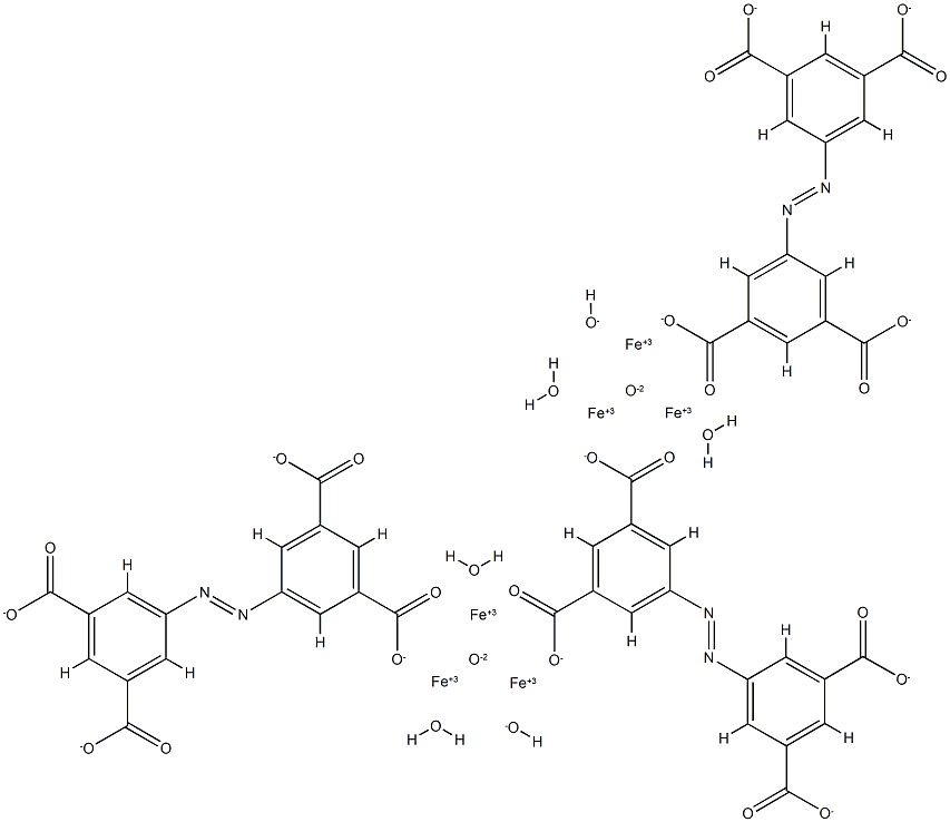 Iron azobenzene tetracarboxylic, Porous [PCN-250(Fe)], CONEKTIC(TM) F250 Struktur