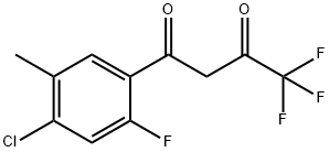 1-(4-chloro-2-fluoro-5-methylphenyl)-4,4,4-trifluorobutane-1,3-dione Struktur