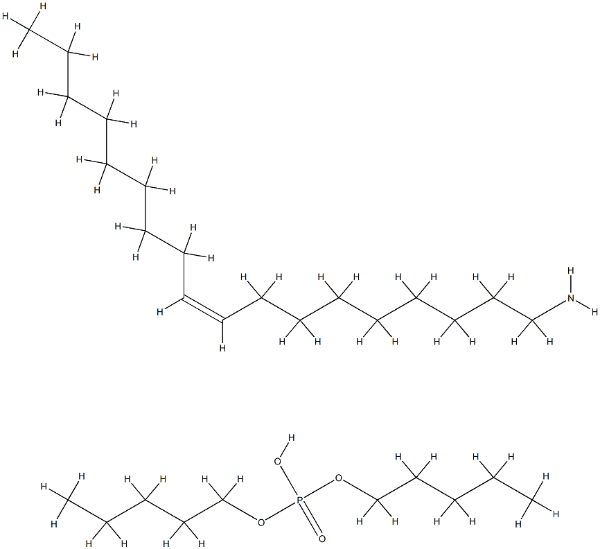 dipentyl hydrogen phosphate, compound with (Z)-octadec-9-en-1-amine (1:1) Structure