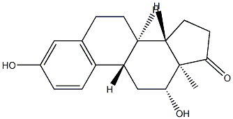 3,12β-Dihydroxy-1,3,5(10)-estratrien-17-one Struktur
