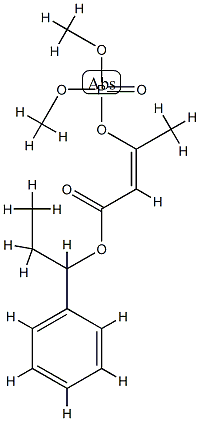 3-(Dimethoxyphosphinyloxy)-2-butenoic acid α-ethylbenzyl ester Struktur