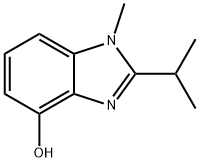 1H-Benzimidazol-4-ol,1-methyl-2-(1-methylethyl)-(9CI) 化学構造式