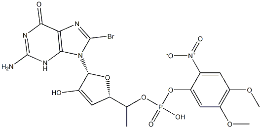 4,5-dimethoxy-2-nitrobenzyl-8-bromo-cGMP,177592-89-1,结构式