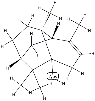 1,5,6,7,8,8a-Hexahydro-2,5,5,8aα-tetramethyl-1β,6β-methanonaphthalene-4aα(4H)-ol 结构式