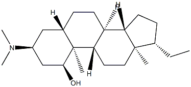 3α-Dimethylamino-5α-pregnan-1α-ol 结构式