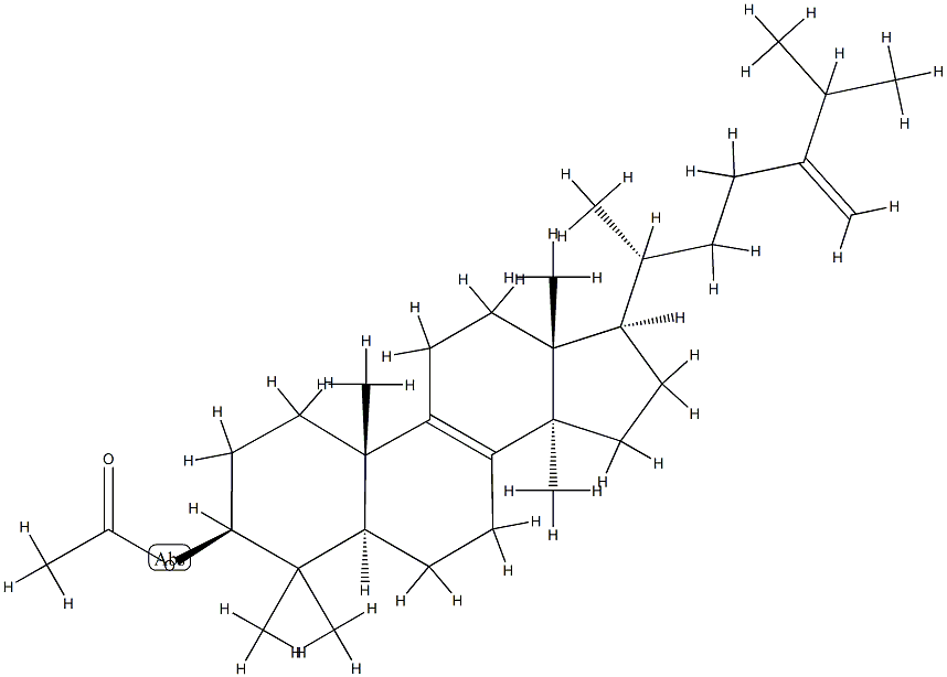 3β-Acetyloxy-24-methylenelanostan-8-ene Structure