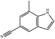 7-甲基-1H-吲哚-5-甲腈 结构式