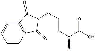 (S)-5-N-邻苯二甲酰亚胺基-2-溴戊酸 结构式
