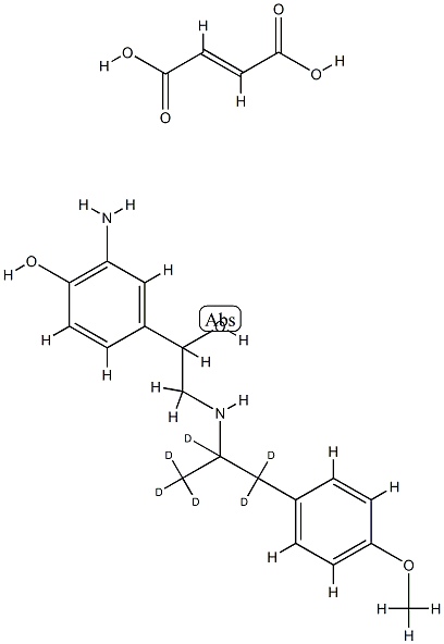 N-Deformyl Formoterol-d6 Fumarate \n(Mixture of Diastereomers), 1795142-59-4, 结构式