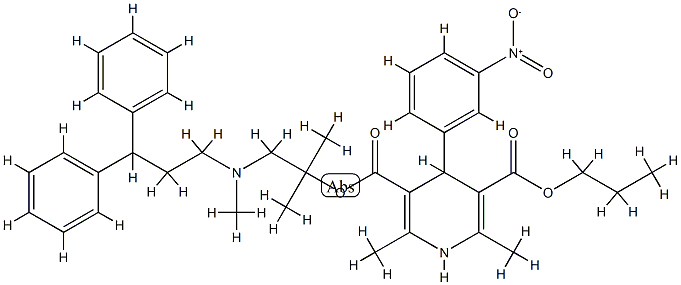 3,5-Pyridinedicarboxylic acid, 1,4-dihydro-2,6-dimethyl-4-(3-nitrophenyl)-, 3-[2-[(3,3-diphenylpropyl)methylamino]-1,1-dimethylethyl] 5-propyl ester