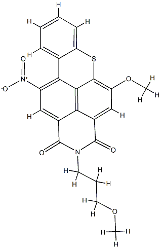 5-methoxy-2-(3-methoxypropyl)-11-nitro-1H-thioxantheno[2,1,9-def]isoquinoline-1,3(2H)-dione,18014-08-9,结构式