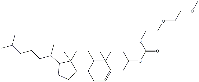 Carbonic acid cholest-5-en-3β-yl=2-(2-methoxyethoxy)ethyl ester Struktur