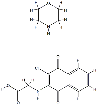 Glycine, N-(3-chloro-1,4-dihydro-1,4-dioxo-2-naphthalenyl)-, compd. wi th morpholine (1:1) Struktur