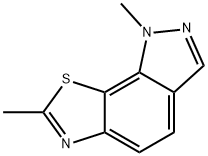 1H-Pyrazolo[4,3-g]benzothiazole,1,7-dimethyl-(8CI) 化学構造式