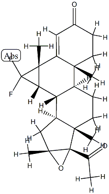 16α,17-Epoxy-3',3'-difluoro-6,7β-dihydro-6β,16-dimethyl-3'H-cyclopropa[6,7]pregna-4,6-diene-3,20-dione Structure