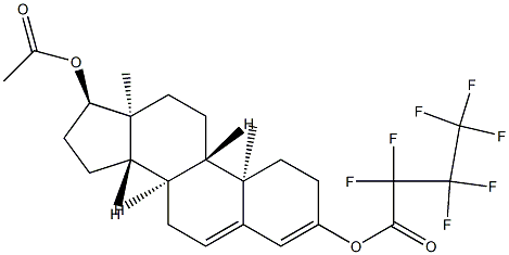 Androsta-3,5-diene-3,17α-diol 17-acetate 3-(heptafluorobutyrate) Structure
