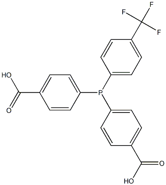 双(4-羧基苯基)(4-三氟甲基苯基)膦, 1808959-37-6, 结构式