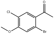 2-Bromo-5-chloro-4-methoxyacetophenone Struktur