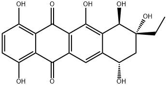 8-Ethyl-1,4,6,7,8,10-hexahydroxy-7,8,9,10-tetrahydro-5,12-naphthacened ione,18118-77-9,结构式